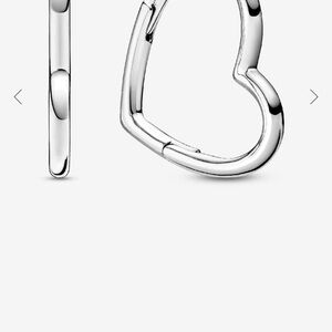 Silver Heart Hoop Earrings